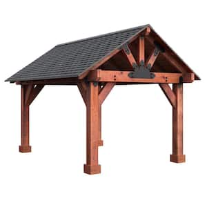 Installed Malibu 14 ft. x 14 ft. Premium North American Timber Outdoor Outdoor Patio Pavilion with Solid Posts