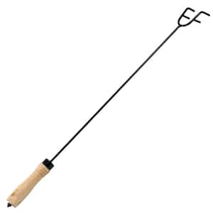 26 in. Fire Pit Poker with Wood Handle