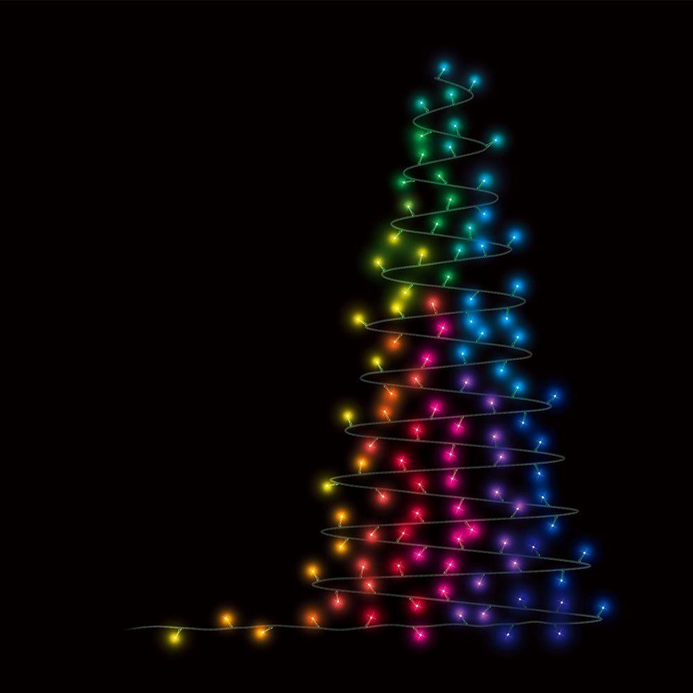 Twinkly App-Controlled Multi-Color LED Holiday String Lights, 100 Bulbs, 2 Pack