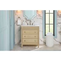 Danby 30 in. Single Sink Platinum Oak Bath Vanity with White Engineered Marble Top (Assembled)