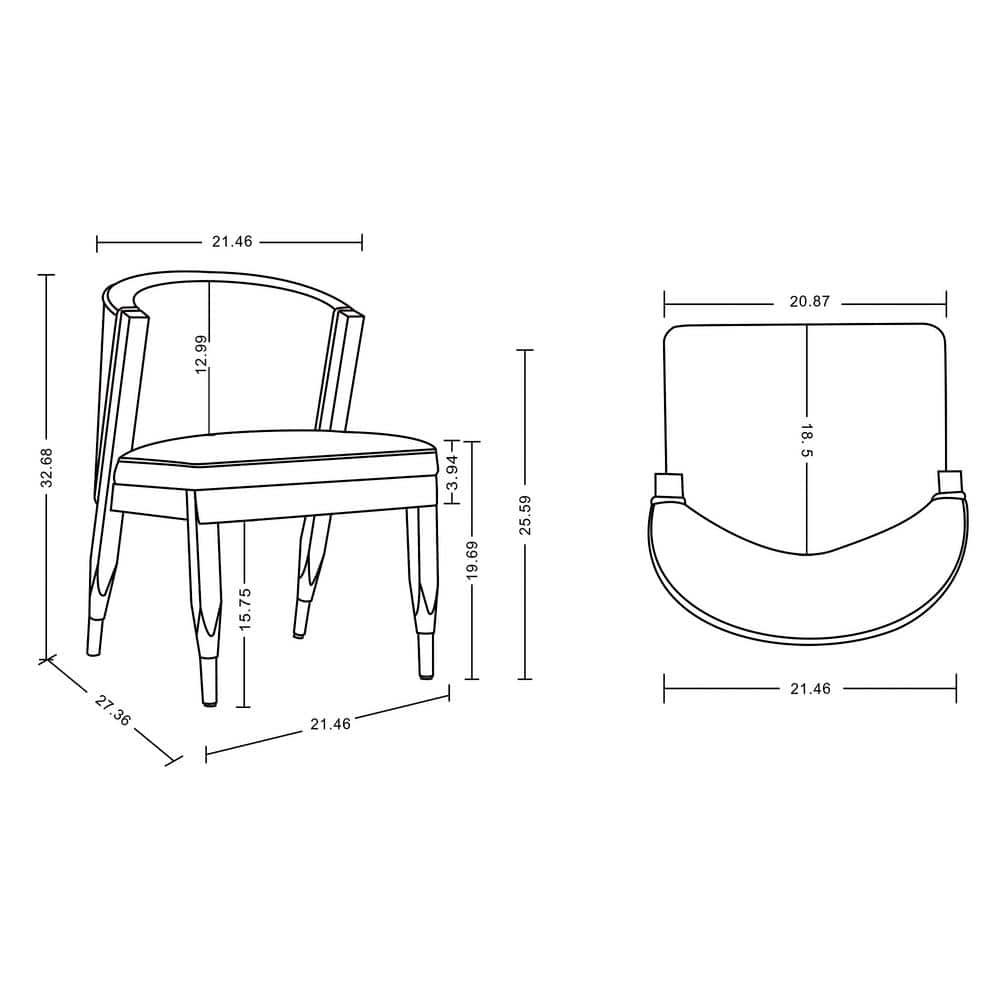 Gray Boucle Upholstered Side Chair with Elm Wood Legs
