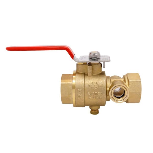 1-1/4 in. Brass Test and Drain Valve Fitting