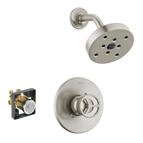 Delta Trinsic Single Handle 1 Spray Shower Faucet In Stainless Valve   Stainless Delta Shower Faucets Fvs2 Tr2101 Ss 64 600 