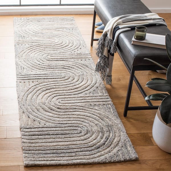 Southampton 2 ft. x 16 ft. Beige Meander Striped Runner Rug