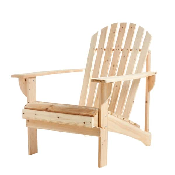 tall unfinished fir wood adirondack chair