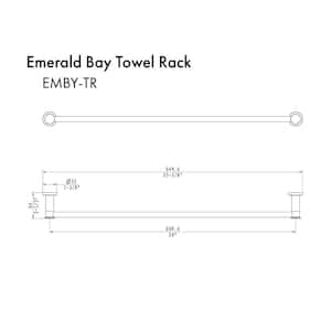 ZLINE Emerald Bay Towel Rail in Gun Metal (EMBY-TR-GM)