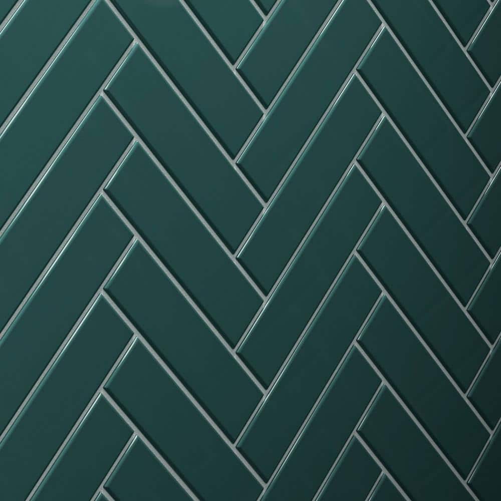 Marine Gloss Green Glass Subway Tile for Bathroom and Kitchen Walls