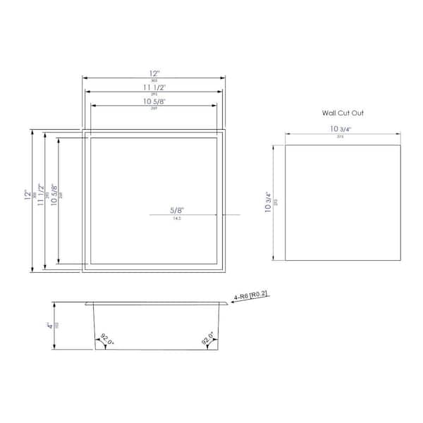 ALFI Black 2-Tier Stainless Steel Wall Mount Bathroom Shelf (12-in x 4-in)  in the Bathroom Shelves department at