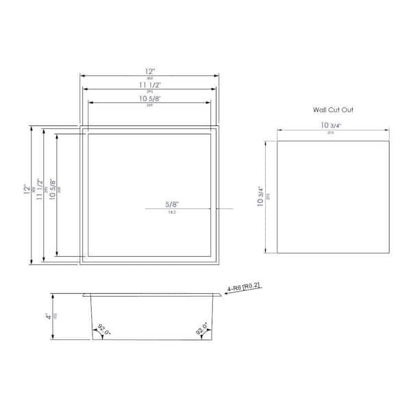 ALINO 12 in. x 20 in. Shower Niche bonded with waterproof membrane (Tile  ready) including adjustable glass shelf SNI-12-GLS20 - The Home Depot