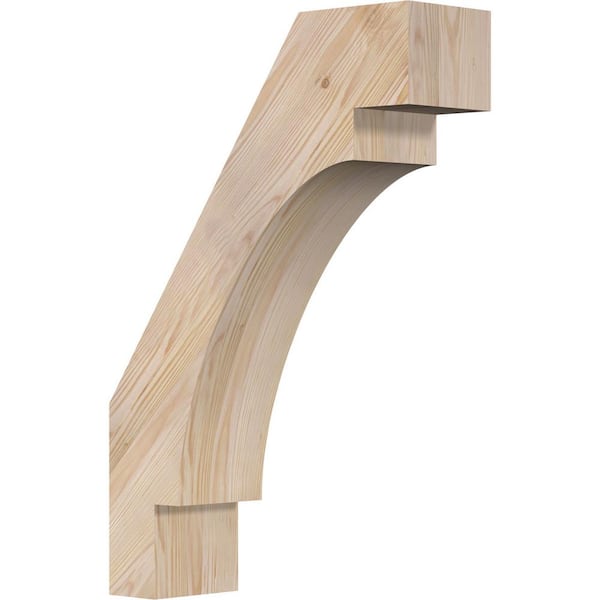 Ekena Millwork 5 1/2"W x 18"D x 26"H Merced Smooth Knee Brace, Douglas Fir