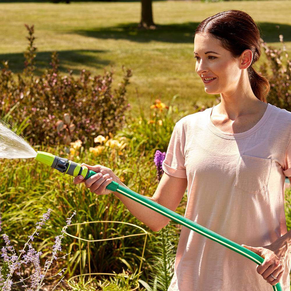 Green Hybrid Polymer 50 ft. Garden Hose with Swivel Handle