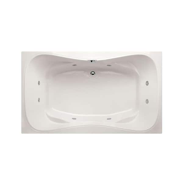 Hydro Systems Providence 72 in. Acrylic Rectangular Drop-in Whirlpool bathtub in White
