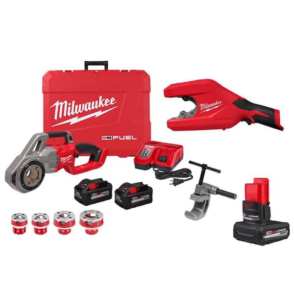 M18 18-Volt Lithium-Ion Brushless Cordless FORCE LOGIC Press Tool Kit with M12 2 in. Copper Cutter (6-Jaws Included)