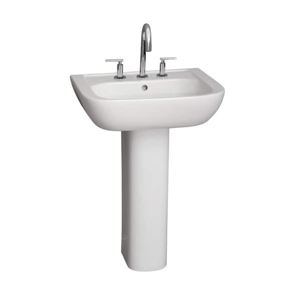 Barclay Products Caroline 450 Pedestal Lavatory Combo in White