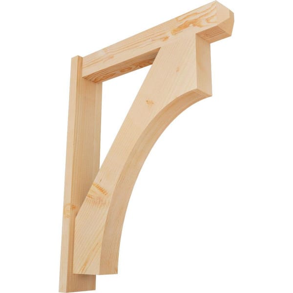 Ekena Millwork 6 in. x 36 in. x 28 in. Douglas Fir Westlake Craftsman Smooth Outlooker