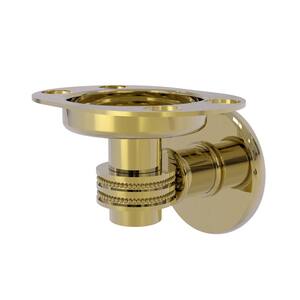 Continental Collection Tumbler and Toothbrush Holder with Dotted Accents in Unlacquered Brass