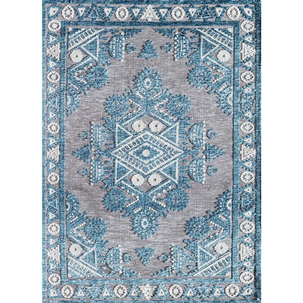 Rugs America Rugs America Blue Wonder 8 ft. x 10 ft. Indoor Area Rug