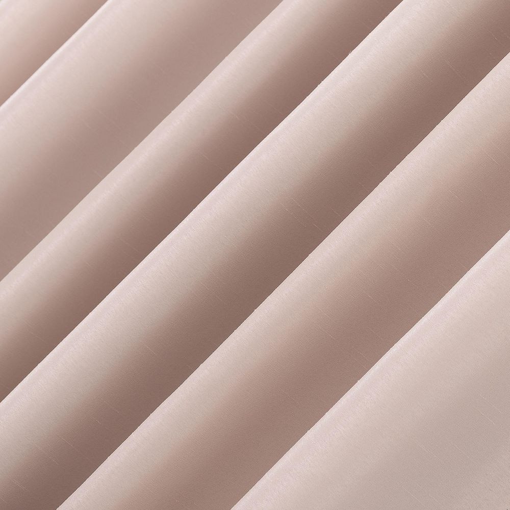 Blush Pink Faux Silk Blackout Beaded Valance