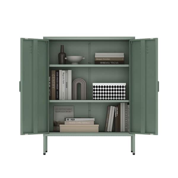 Manhattan Comfort Naomi Green 40 in. H Modern Accent Cabinet with
