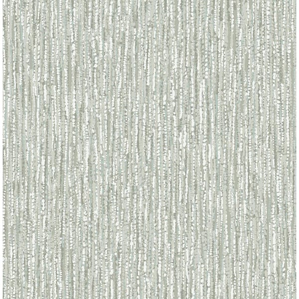 A-Street Prints Corliss Moss Green Beaded Strands Wallpaper Sample