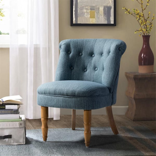 Jayden Creation Omar Blue Side Chair, Pale Blue Bedroom Chairs