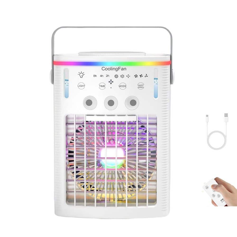 Portable Air Conditioner, 4-in-1 Portable Air Cooling Fan w/ 1000mL Tank, 3 Speeds, Remote, 2 - 8H Timer, 7, No heat price history on PriceWatchPro