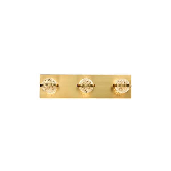 Eurofase Ryder Gold 3-Light Integrated LED Vanity Light Bar