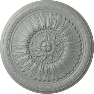 24" x 1-5/8" Temple Urethane Ceiling Medallion (Fits Canopies upto 9-1/4"), Primed White