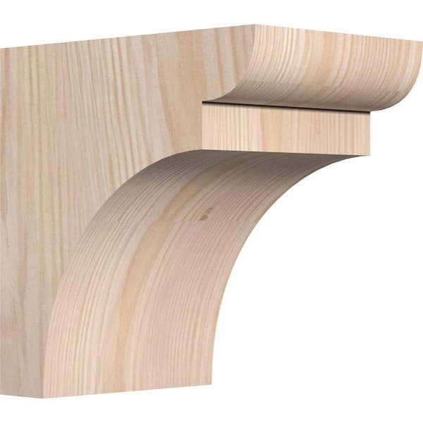Ekena Millwork 5-1/2 in. x 8 in. x 8 in. Douglas Fir Yorktown Smooth Corbel