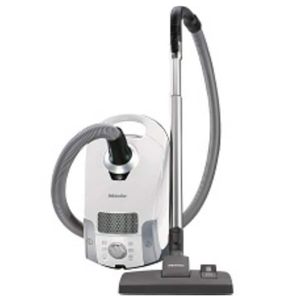Miele Compact C1 Bagged Corded Replaceable Filter Multisurface in Lotus White Canister Vacuum Cleaner