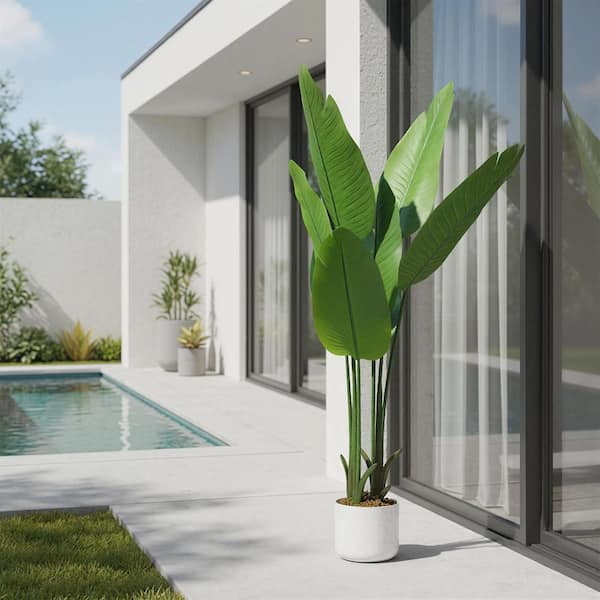 Gravee 3.7 ft. Large Artificial Bird of Paradise Banana Leaf Plant