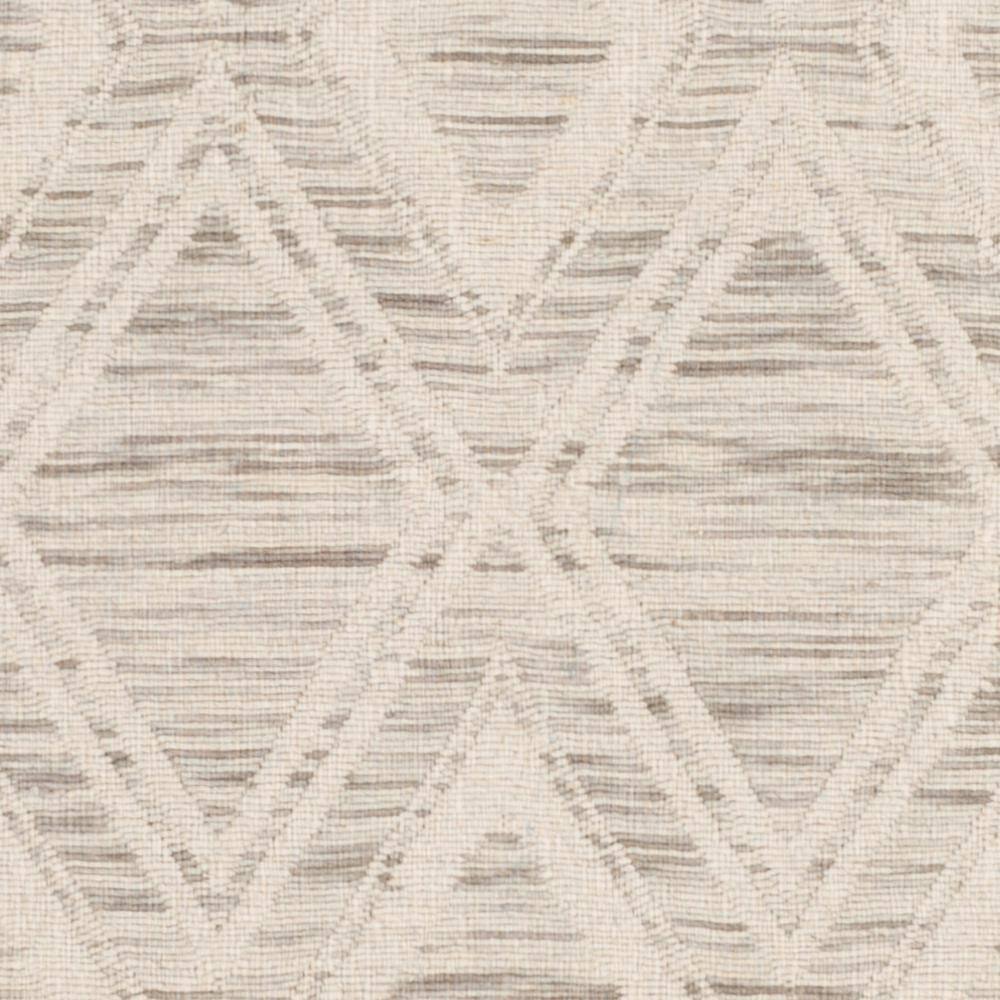 Ivory Geometric Flat Woven Wool Runner Rug