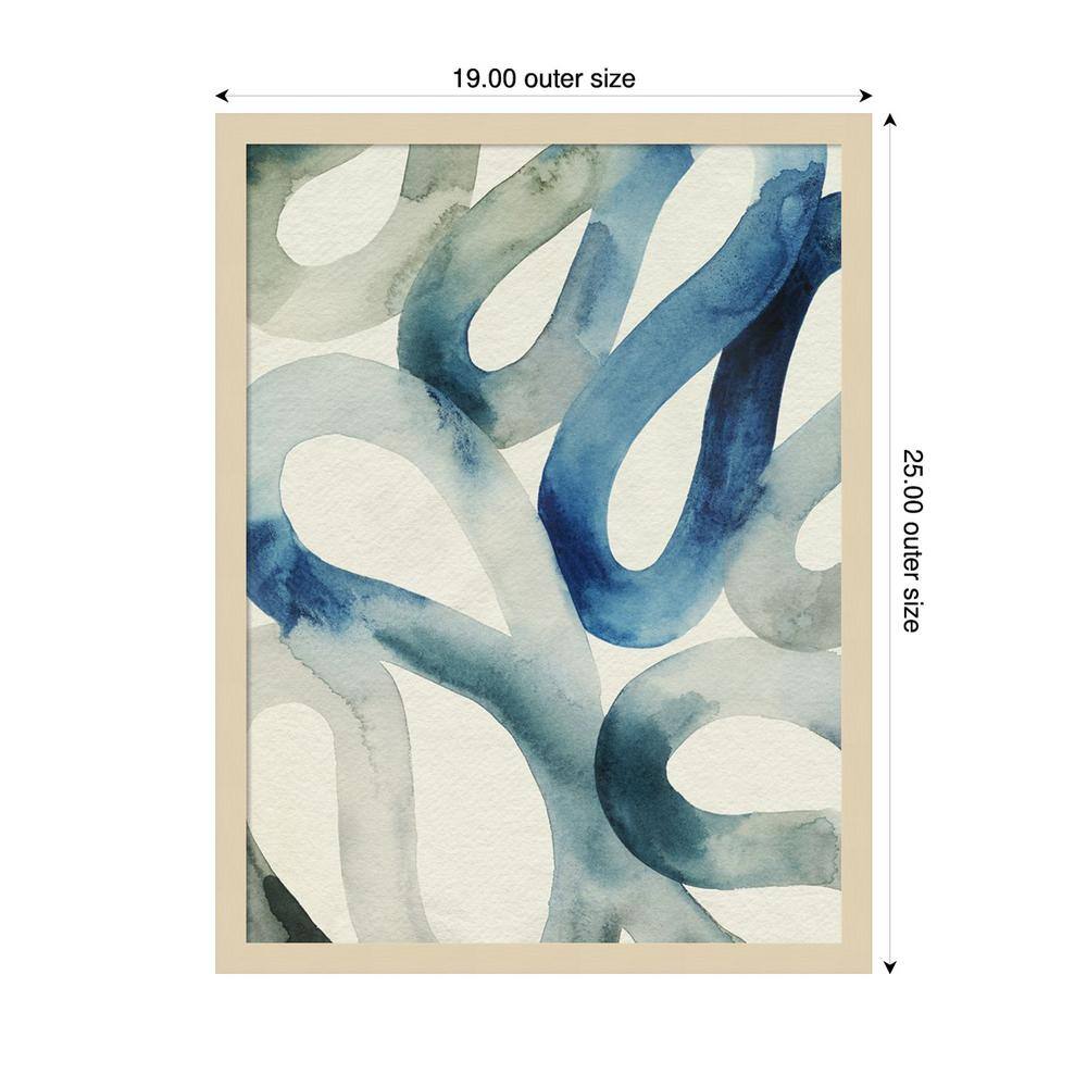 Grace Popp Water and Sand II Blue and Gray Framed Abstract Print