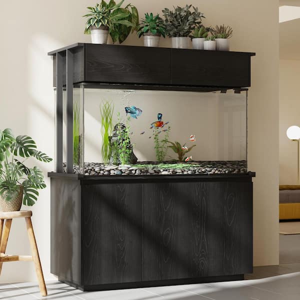 Fish Tank Stand Terrarium Stand with Storage Cabinet, Reptile and Turtle Tank Stand for Home Office(Tank not Included)