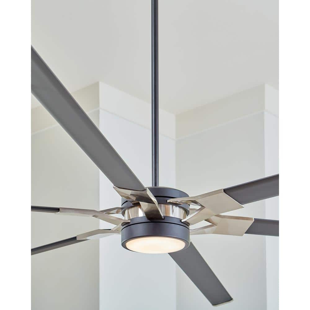 Midnight Black 96" LED Ceiling Fan with Remote and Light