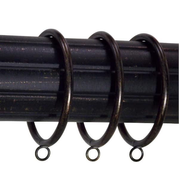 Classic Home Antique Bronze Steel Curtain Rings (Set of 7)