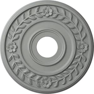 16-1/4" x 3-5/8" I.D. x 1" Wreath Urethane Ceiling Medallion (Fits Canopies upto 5-1/2"), Primed White