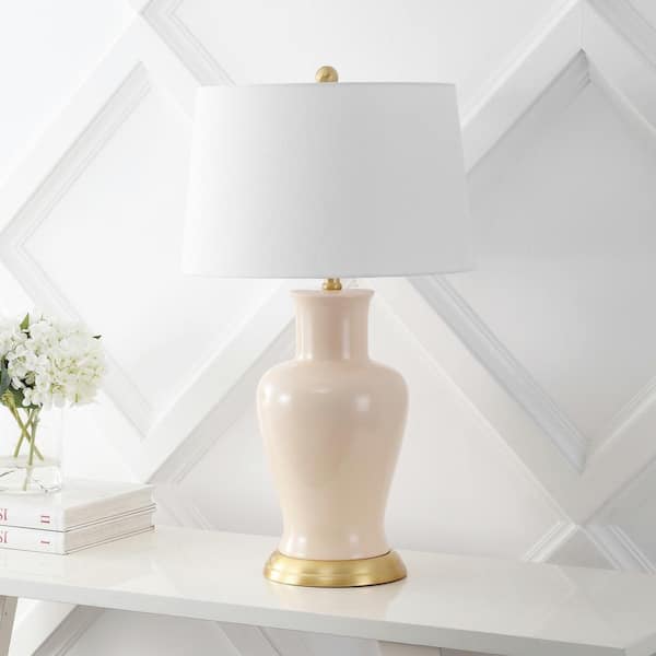 JONATHAN Y Julian 29 in. Traditional Classic Ceramic Urn LED Table