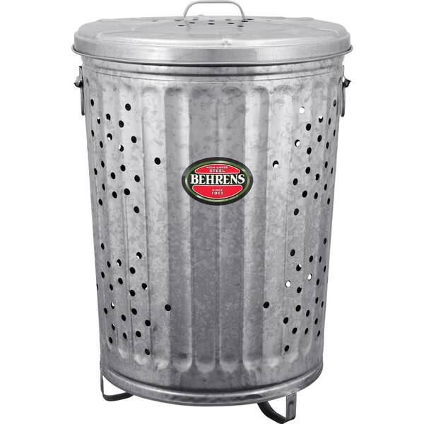 Behrens 20 Gal. Galvanized Steel Rubbish The Home Depot