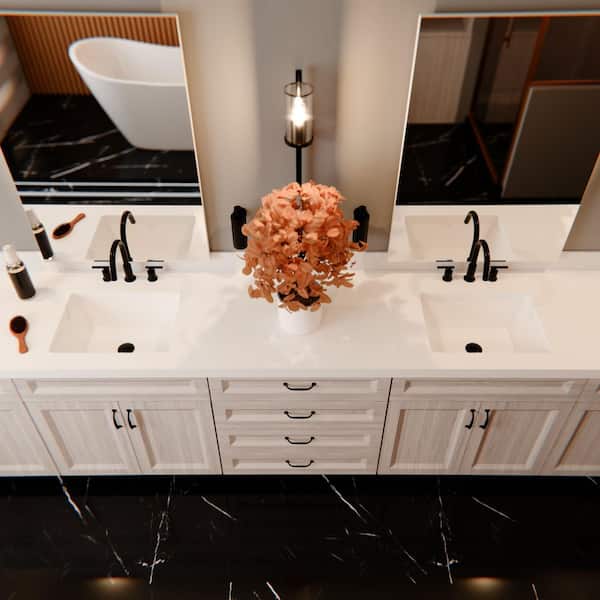 Novatto 20.5 in . Shallow Rectangular Undermount Porcelain