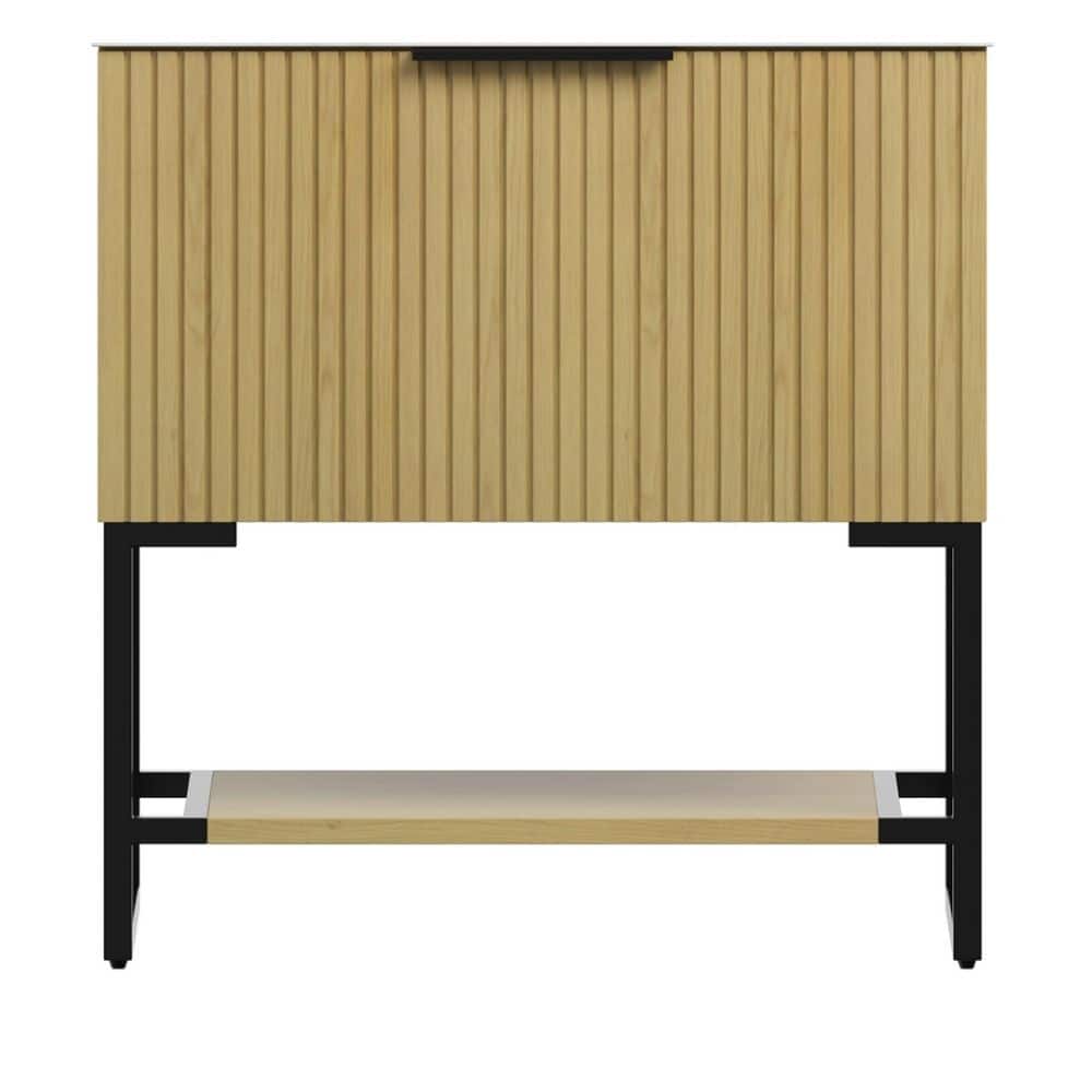 Colin 29.61 in W Bath Vanity Cabinet without Top in Golden Oak with Drawer and Open Shelf price history on PriceWatchPro