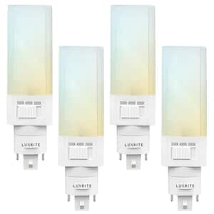 42-Watt Equivalent PL Horizontal CFL LED 2 Pin and 4 Pin Base G24D G24Q GX24Q 3 Color Selectable 1450 Lumens (4-Pack)