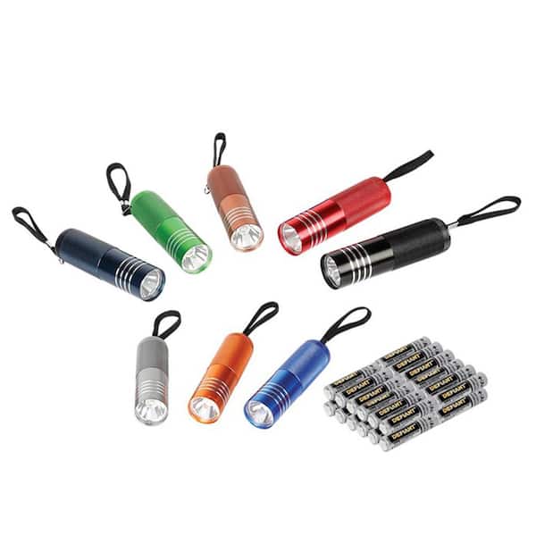 Defiant 60 Lumens Aluminum Flashlight (8-Pack) 90652 - The Home Depot