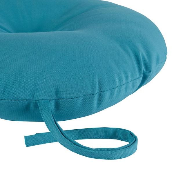 Greendale Home Fashions Solid Teal 15, Round Patio Chair Cushions Canada