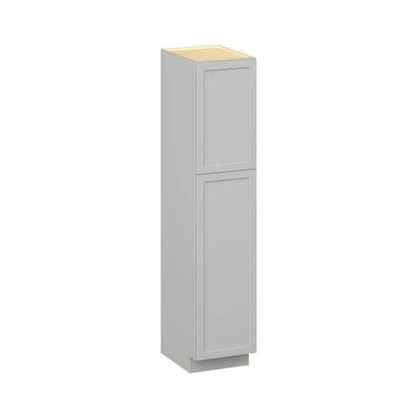 Emerson Whisper Gray Pantry with Right door Ready to Assemble with 3 Adjustable Shelf (18 in. W x 84 in. H x 24 in. D)