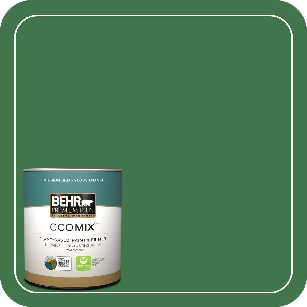1 qt. #P410-7 Grasslands Semi-Gloss Enamel EcoMix Plant-Based Interior Paint & Primer price history on PriceWatchPro