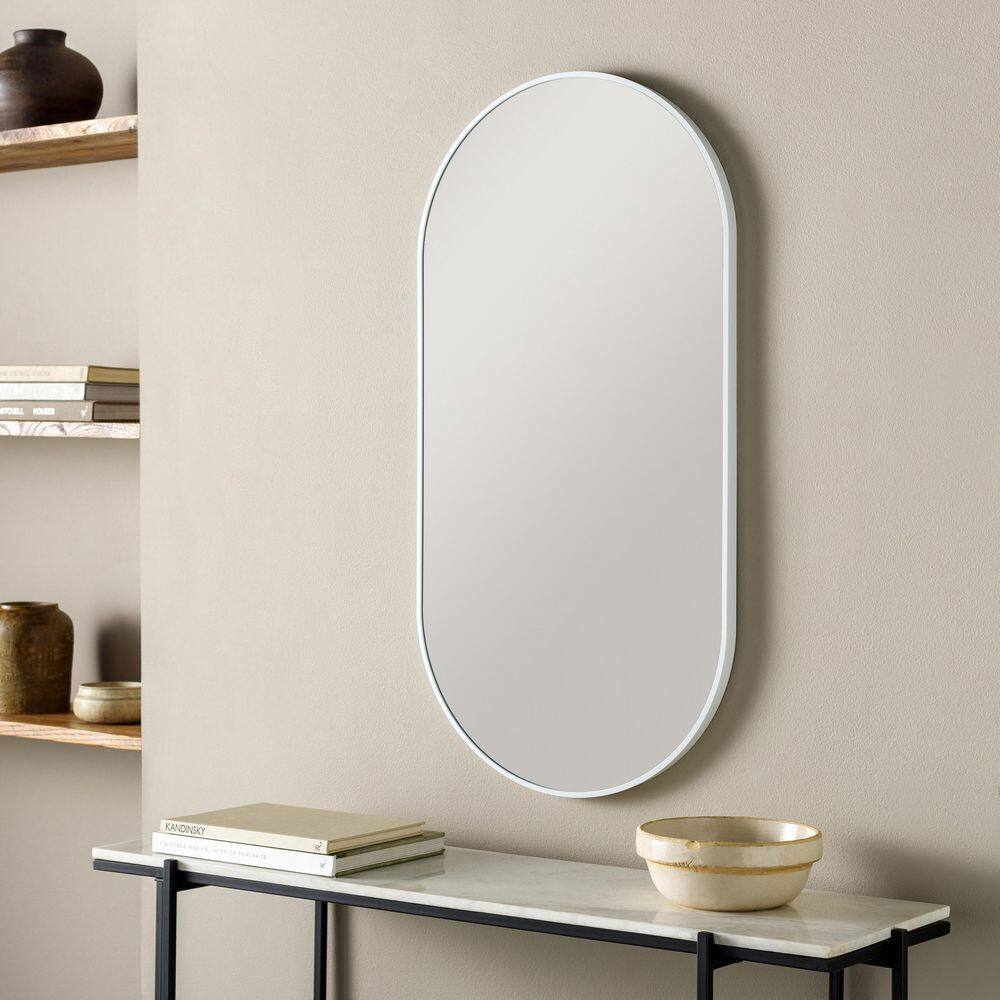 Aranya Modern Rectangular Wood Mirror with Silver and Gold Accents