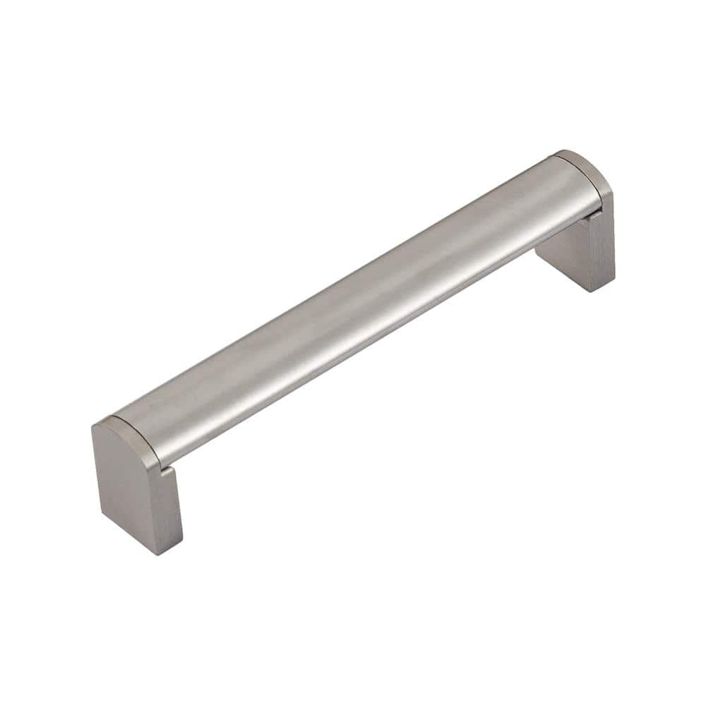 Brushed Nickel 5.35" Industrial Drop Bail Pull with Mounting Hardware