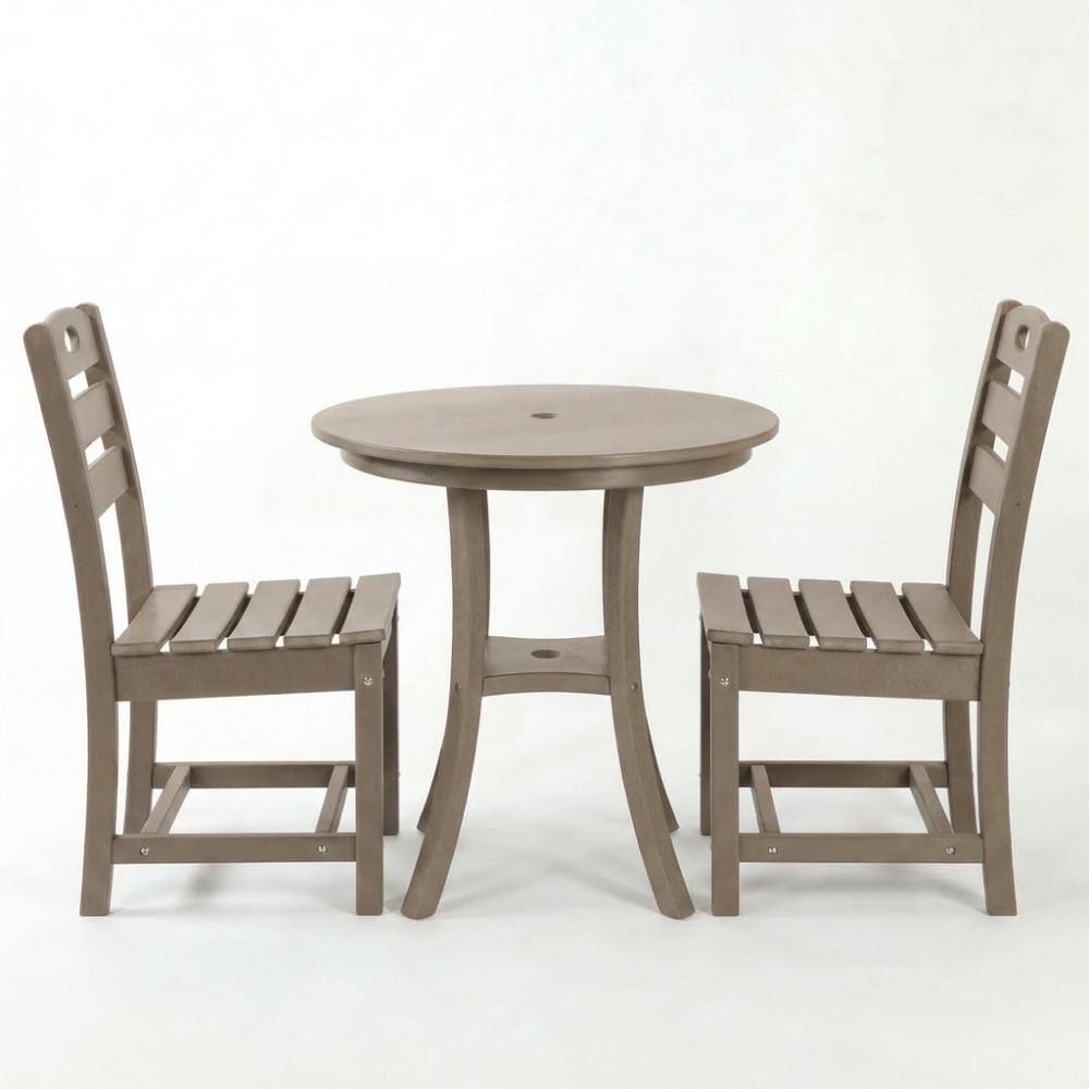 Antique brown 3-Piece Outdoor Bistro Set for Porch, Balcony, Garden price history on PriceWatchPro