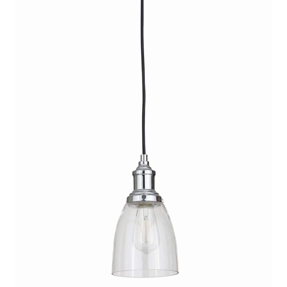 Gia 1 Light Chrome Farmhouse Pendant price history on PriceWatchPro